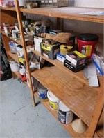 3 shelves hardware paints and seal