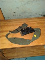 Military belt with ammo holster