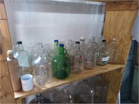 Collection of glass jugs