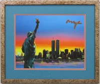 New York Skyline Giclee By Peter Max