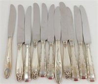 Lot of 11 Weighted Sterling Silver Dinner Knives