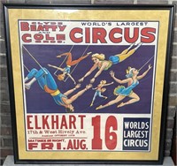 Beatty and Cole Circus Poster Elkhart