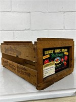 Sunny slope brand Nectarines vintage crate