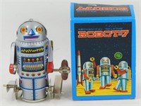 Vintage Tin Mechanical Robot-7 Wind-Up Toy