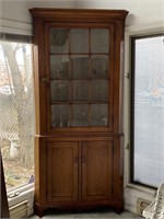 1850s 12 Pane Fine Example Corner Cabinet