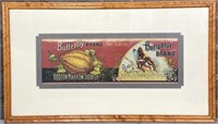 1891 Framed Advertising Label