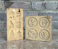 Two Old Wooden Molds