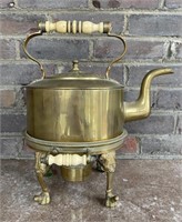 Gordons Brass Tea Kettle Ivory Handles