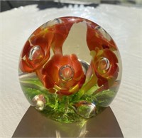 Unique Mark St Clair Art Glass Paperweight
