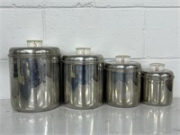 Revere Ware Stainless Canister Clear Lucite Knobs