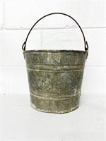 Galvanized bucket & contents