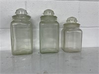 Vintage Clear Square Glass Canister