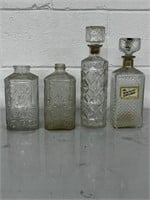 Vintage glass decanters