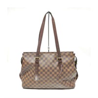 Louis Vuitton Tote Bag Chelsea Ebene Brown Damier