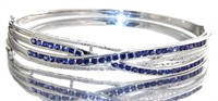 Stunning 3.41 ct Sapphire & Diamond Bracelet