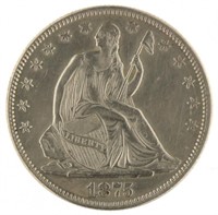 1875 Seated Liberty Silver Half Dollar *Nice Coin