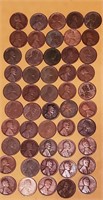 Roll 50 wheat cents pennies 1910 - 1919