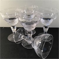 5 EDWARDIAN REGENCY STYLE WINE GLASSES CORINTHIA