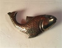 STERLING SILVER FISH BROOCH STAMPED