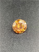 3.25 Carat Round Cut Orange Sapphire