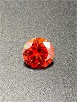 2.00 Carat Red Round Cut Diamond Moissanite GRA