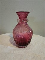 Pilgrim Glass Cranberry Glass Vase