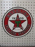 TIN TEXACO GASOLINE FILLING STATION ADV SIGN