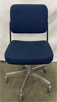 AMH3797 Blue Office Chair With 5 Wheels