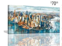 Canvas Wall Art New York Skyline Modern Abstract