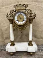 French marble portico clock