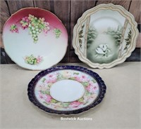 3 delicate Victorian plates - Austria, etc