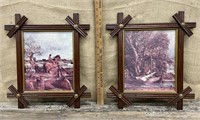 2 framed prints in nice Eastlake frames