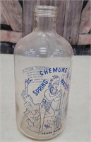 Chemung Spring Water bottle - blue Indian design