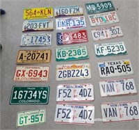 Collection of license plates