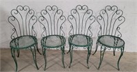 Wire patio chairs seat 17"