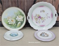 4 Victorian plates