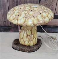Retro ceramic mushroom lamp