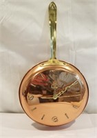Copper frying pan clock