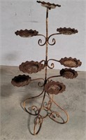 Wrought iron plant stand 43"t