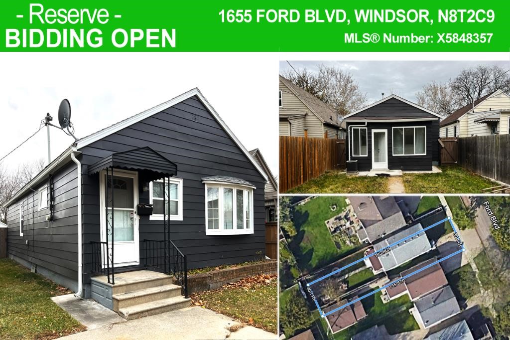 House For Sale 3 BEDS 1 BATH, 1655 Ford St Windsor ON