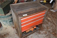 3 Drawer Tool Box on Wheels with Contents