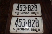 1969 VA License Tags