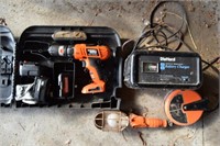 Battery Charger, B&D Cordless Drill, Trouble Light