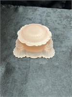 LENOX IMPERIAL SATIN PINK DISH WITH LID