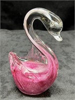 MURANO ART GLASS SWAN PAPERWEIGHT