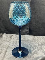 EMPOLI GLASS BLUE BRANDY SNIFTER