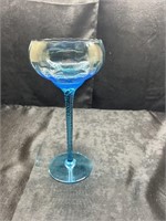 EMPOLI BLUE TWISTED STEM GLASS