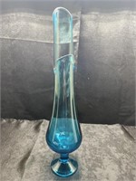 VIKING BLUE ART GLASS VASE