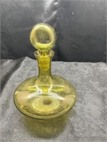 OLIVE GREEN DECANTER