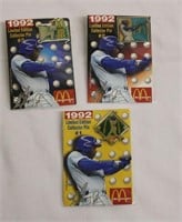 1992 McDonalds LE Ken Griffey Jr 1 2 3 Pin Card